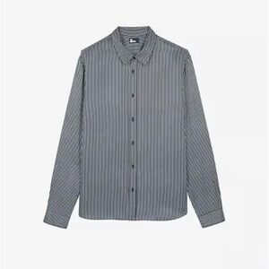 Men's THE KOOPLES
Stripe-Pattern Regular-Fit Silk-Blend Shirt L